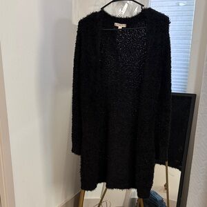 It's Our Time Black Textured Cardigan